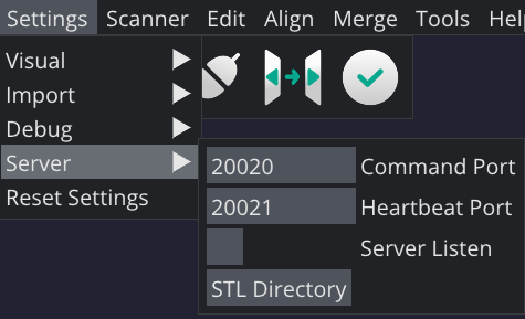 The TCP/IP Server UI