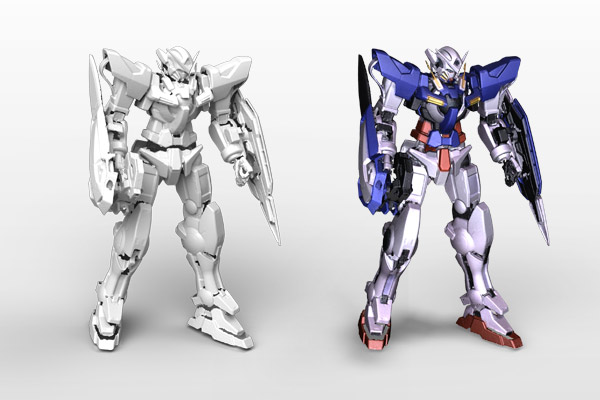 H3 3D scan sample of gundam figure toy collectible