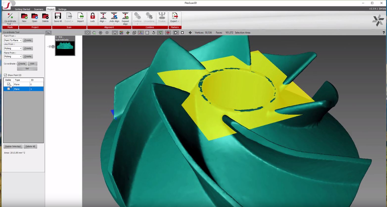FlexScan3D V3.3.9 New Coordinate & Render Entities Tools