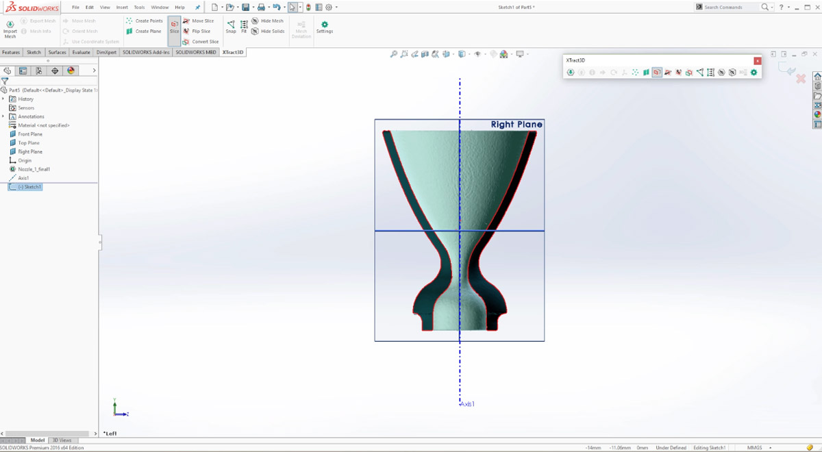 Slice 2D Cross Section